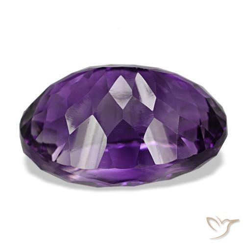 Amethyst Gemstone in 23.2 x 16.7 mm Size for Sale, Amethyst Stone in Medium Violet Color