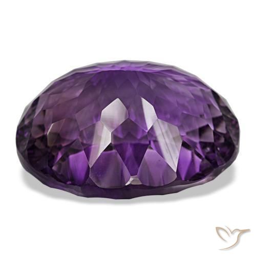 Amethyst Gemstone in 32.2 x 24.5 mm Size for Sale, Amethyst Stone in Medium Violet Color