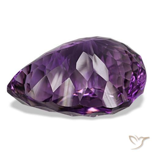 Amethyst Gemstone in 33.3 x 24.6 mm Size for Sale, Amethyst Stone in Reddish Violet Color