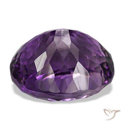 Amethyst Gemstone in 23.5 x 19 mm Size for Sale, Amethyst Stone in Medium Purplish Violet Color