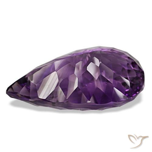 Amethyst Gemstone in 39.5 x 23.4 mm Size for Sale, Amethyst Stone in Dark Violet Color