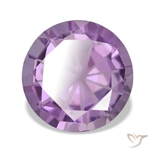 2.17 ct Violet Amethyst Stone, Natural Amethyst in Diamond-Cut Shape for Sale