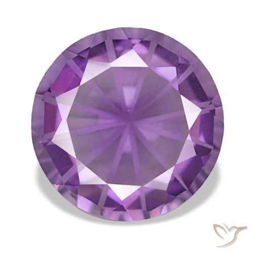 2.76 ct Violet Amethyst Gemstone, Amethyst Gem in Diamond-Cut Shape for Sale.