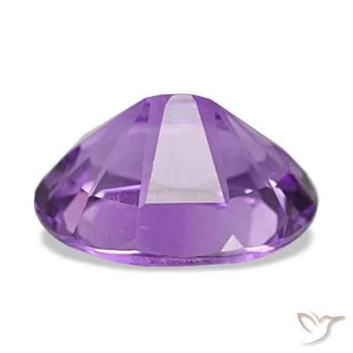 Amethyst Gemstone in 11.9 x 9.2 mm Size for Sale, Amethyst Stone in Deep Pinkish Violet Color