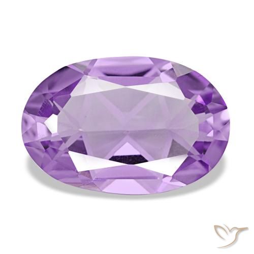 2.91 ct Violet Amethyst Gemstone, Amethyst Gem in Oval Facet Shape for Sale.