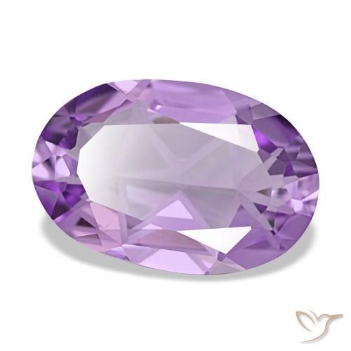 2.91 ct Violet Amethyst Stone, Natural Amethyst in Oval Facet Shape for Sale