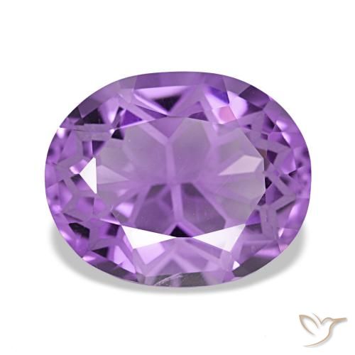 4.19 ct Violet Amethyst Gemstone, Amethyst Gem in Oval Facet Shape for Sale.