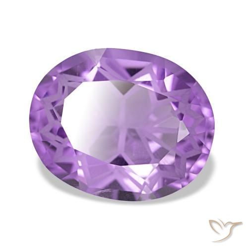 4.19 ct Violet Amethyst Stone, Natural Amethyst in Oval Facet Shape for Sale