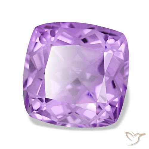 4.49 ct Violet Amethyst Stone, Natural Amethyst in Cushion-Cut Shape for Sale