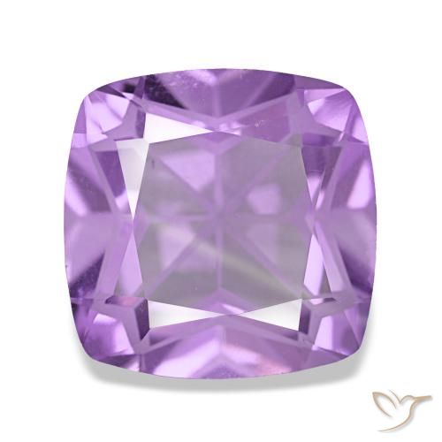 3.21 ct Violet Amethyst Gemstone, Amethyst Gem in Cushion-Cut Shape for Sale.