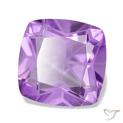 3.21 ct Violet Amethyst Stone, Natural Amethyst in Cushion-Cut Shape for Sale