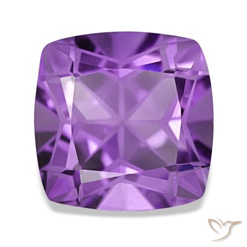 4.08 ct Violet Amethyst Gemstone, Amethyst Gem in Cushion-Cut Shape for Sale.