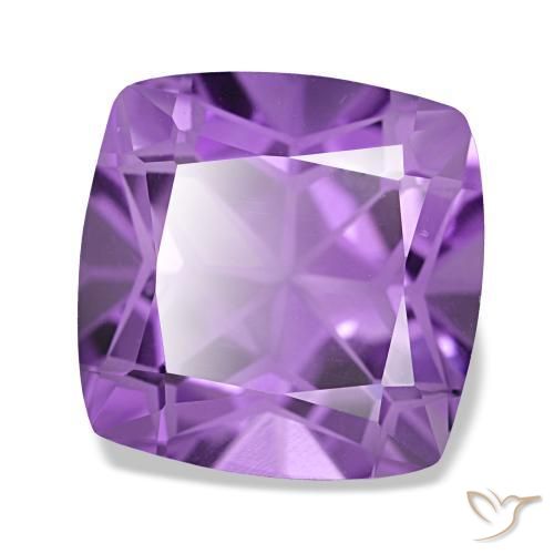 4.08 ct Violet Amethyst Stone, Natural Amethyst in Cushion-Cut Shape for Sale