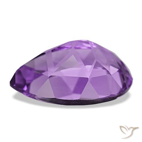 Amethyst Gemstone in 18.9 x 12.9 mm Size for Sale, Amethyst Stone in Medium Violet Color