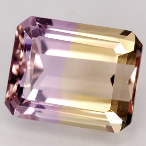 3.34 ct Bi-color Ametrine Stone, Natural Ametrine in Octagon Facet Shape for Sale