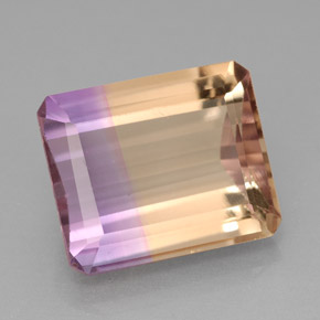 6.34 ct Bi-color Ametrine Gemstone, Ametrine Gem in Octagon Facet Shape for Sale.