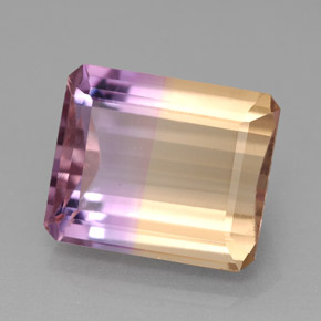 6.34 ct Bi-color Ametrine Stone, Natural Ametrine in Octagon Facet Shape for Sale