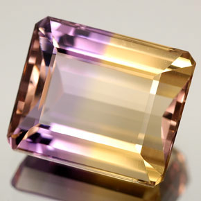 5.93 ct Bi-color Ametrine Gemstone, Ametrine Gem in Octagon Facet Shape for Sale.
