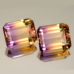 11.56 ct Bi-color Ametrine Gemstone, Ametrine Gem in Octagon Facet Shape for Sale.