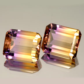 11.56 ct Bi-color Ametrine Stone, Natural Ametrine in Octagon Facet Shape for Sale