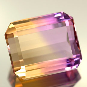 5.57 ct Bi-color Ametrine Gemstone, Ametrine Gem in Octagon Facet Shape for Sale.