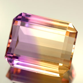 5.57 ct Bi-color Ametrine Stone, Natural Ametrine in Octagon Facet Shape for Sale
