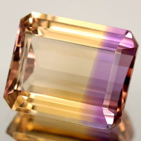 6.29 ct Bi-color Ametrine Gemstone, Ametrine Gem in Octagon Facet Shape for Sale.