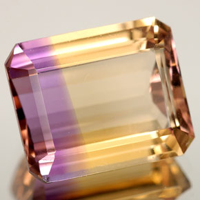 6.29 ct Bi-color Ametrine Stone, Natural Ametrine in Octagon Facet Shape for Sale