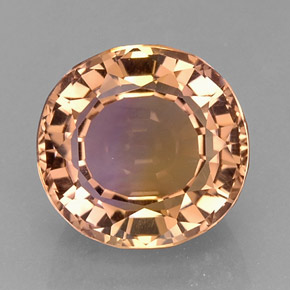 15.84 ct Bi-color Ametrine Gemstone, Ametrine Gem in Oval Facet Shape for Sale.