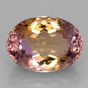 21.11 ct Bi-color Ametrine Gemstone, Ametrine Gem in Oval Facet Shape for Sale.