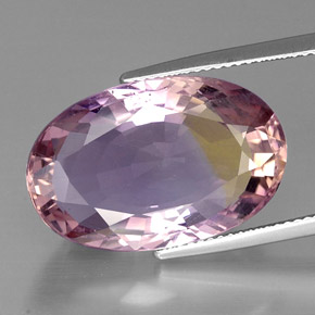19.14 ct Bi-color Ametrine Gemstone, Ametrine Gem in Oval Facet Shape for Sale.
