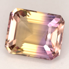 5.29 ct Bi-color Ametrine Stone, Natural Ametrine in Octagon Facet Shape for Sale