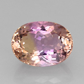16.60 ct Bi-color Ametrine Gemstone, Ametrine Gem in Oval Facet Shape for Sale.