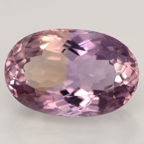 12.14 ct Bi-color Ametrine Stone, Natural Ametrine in Oval Facet Shape for Sale