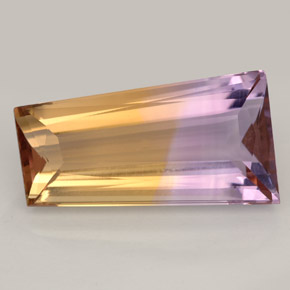 10.32 ct Bi-color Ametrine Gemstone, Ametrine Gem in Trapezoid Shape for Sale.