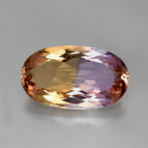 20.51 ct Bi-color Ametrine Gemstone, Ametrine Gem in Oval Facet Shape for Sale.