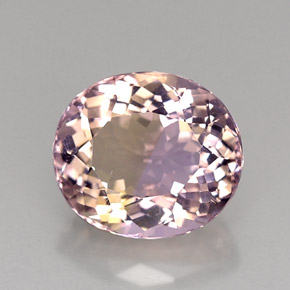 12.60 ct Bi-color Ametrine Gemstone, Ametrine Gem in Oval Facet Shape for Sale.