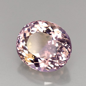 12.60 ct Bi-color Ametrine Stone, Natural Ametrine in Oval Facet Shape for Sale