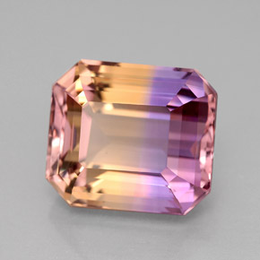 8.22 ct Bi-color Ametrine Stone, Natural Ametrine in Octagon Facet Shape for Sale