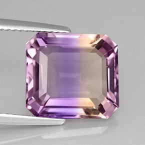 6.02 ct Bi-color Ametrine Gemstone, Ametrine Gem in Octagon Facet Shape for Sale.
