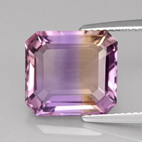 6.02 ct Bi-color Ametrine Stone, Natural Ametrine in Octagon Facet Shape for Sale