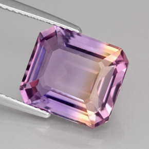 6.50 ct Bi-color Ametrine Gemstone, Ametrine Gem in Octagon Facet Shape for Sale.