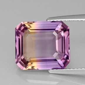 6.50 ct Bi-color Ametrine Stone, Natural Ametrine in Octagon Facet Shape for Sale