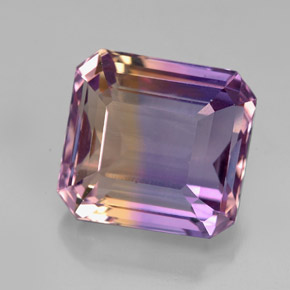 7.00 ct Bi-color Ametrine Gemstone, Ametrine Gem in Octagon Facet Shape for Sale.