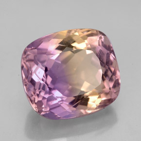 7.47 ct Bi-color Ametrine Stone, Natural Ametrine in Cushion-Cut Shape for Sale