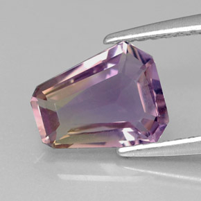 1.17 ct Bi-color Ametrine Stone, Natural Ametrine in Trapezoid Shape for Sale