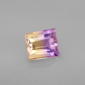 1.33 ct Bi-color Ametrine Gemstone, Ametrine Gem in Trapezoid Shape for Sale.