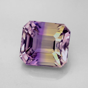 6.01 ct Bi-color Ametrine Gemstone, Ametrine Gem in Octagon Facet Shape for Sale.