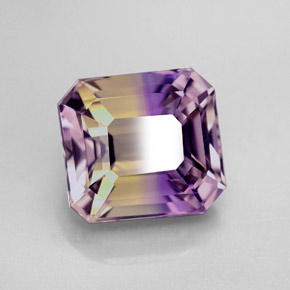 6.01 ct Bi-color Ametrine Stone, Natural Ametrine in Octagon Facet Shape for Sale