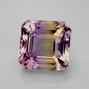 6.99 ct Bi-color Ametrine Gemstone, Ametrine Gem in Octagon Facet Shape for Sale.